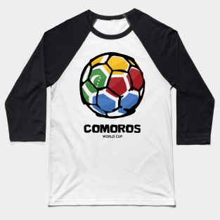 Comoros Football Country Flag Baseball T-Shirt